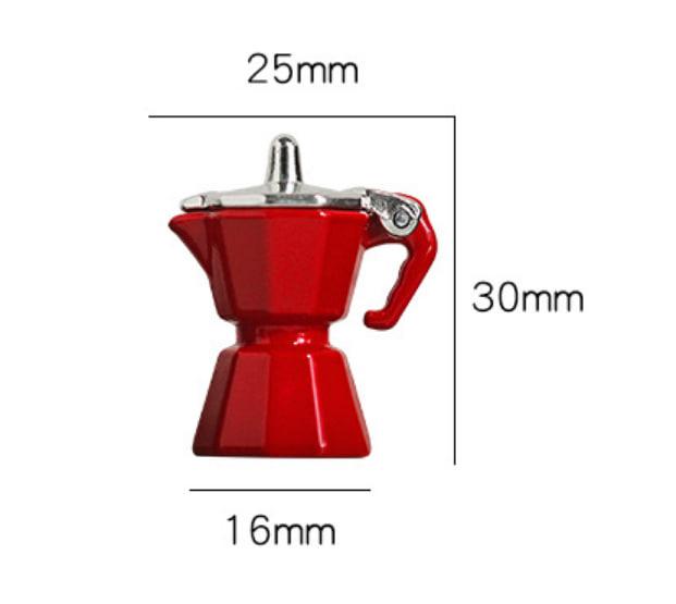 Мініатюра кавоварка 3 см Червона, фото 1