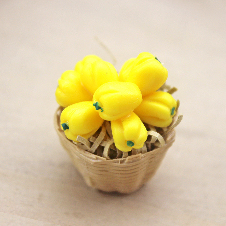 Мініатюра кошик із жовтим перцем 3.2 см, фото 1