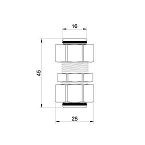 Перехідник обтискний SD Plus 16х16 SD152W1616, фото 3