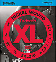 Струны для бас-гитары D'Addario EXL230 Nickel Wound Heavy Electric Bass Strings 55 110 TV, код: 6556001