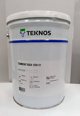 Лак водний (водорозчинний) TEKNOCOAT AQUA 1330-01 для паркету, сходів, стільниць, меблів Teknos, на розлив, фото 1
