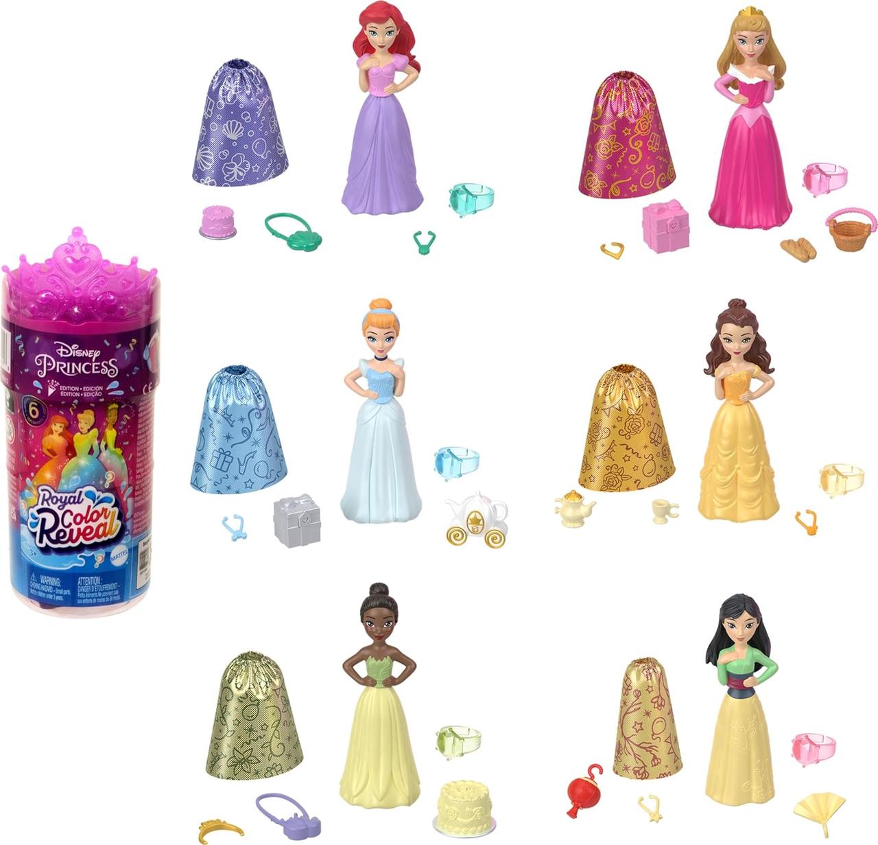 Ігровий набір Disney Princess Royal Color Reveal Mattel Принцеса Дісней з функцією зміни кольору