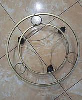 Підставка кована для квітів на колесах 1 вазон велика.