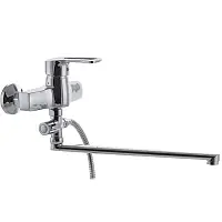 Змішувач для ванни Zerix EDN, одноручковий змішувач із поворотним виливом, змішувач / кран із довгим гусаком