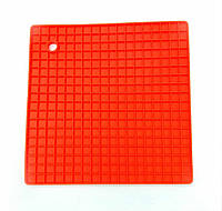 Подставка под горячее силиконовая 17,8 x 17,8 x 0.8 Genes красная