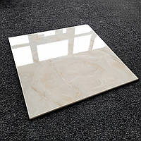 Глянцева бежева плитка під Мармур 60х60см Керамограніт