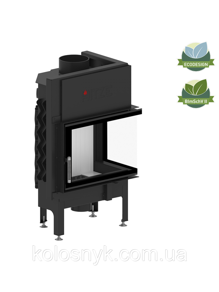 Каминна топка Hitze ALBERO AL9R.H-DBI Скло декор + доповнювальне внутрішнє скло суцільногенне