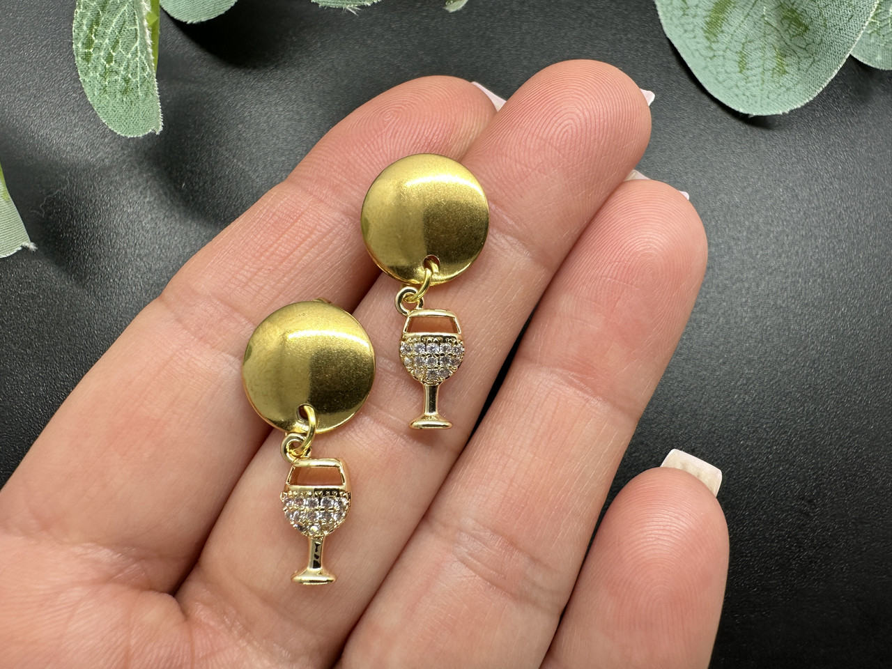 Келихи - пусети сфери, хірургічна сталь золото, фото 1