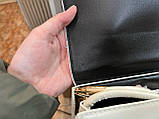 ДЕФЕКТ! Жіноча класична сумка клатч на короткій ручці багет біла, фото 3
