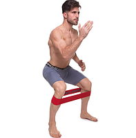 Тренировочная резинка для фитнеса Resistance Loop Exceed 934CA-L красный жесткость L-высокая