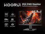 Монітор KOORUI 23.8 Business IPS Black FHD 100HZ (P02), фото 2