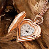 Жіночий кишеньковий кварцовий годинник Love вінтажний годинник жіночій годинник ланцюжок золотистого кольору, фото 6