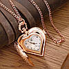 Жіночий кишеньковий кварцовий годинник Love вінтажний годинник жіночій годинник ланцюжок золотистого кольору, фото 5