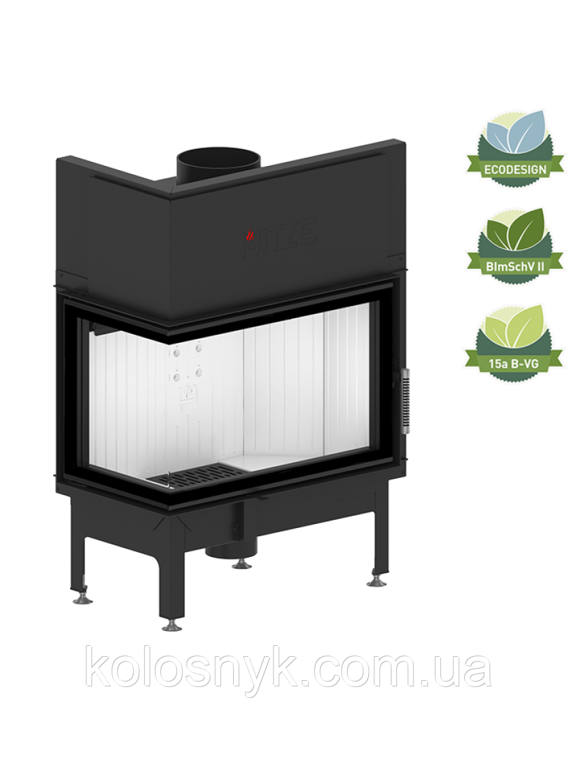 Камінна топка Hitze ALBERO AL14L.H-BDBI Скло декор суцільногенне + доповнювальне внутрішнє скло