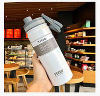 Термопляшка, термос Tyeso 530 мл із неіржавкої сталі для кави, води, white