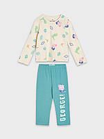 Свинка Пеппа 100% Хлопковая пижама для девочки размер 80 р. Домашняя одежда для девочки. костюм