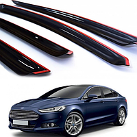 Дефлекторы окон ветровики для авто Ford Mondeo V седан 2015-2022 (скотч)