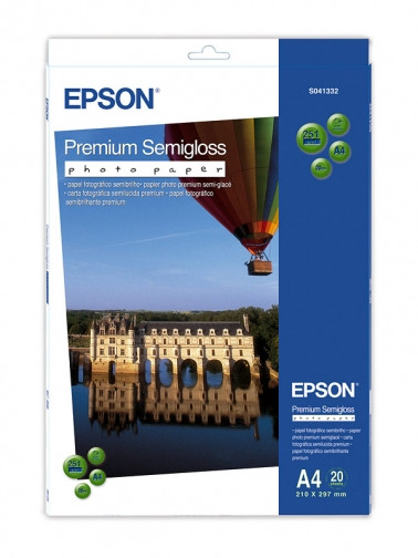 Epson A4 Premium Semigloss Photo Paper, 20л.