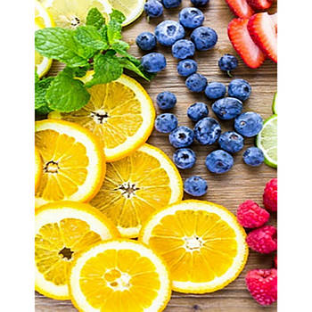 Алмазна мозаїка Фруктове асорті без підрамника розміром 40х50 см Strateg (JSFH85883)