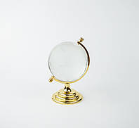 Декоративний глобус із кришталю на металевій підставці 13*8.5 см Гранд Презент SJ046 gold
