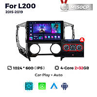 Штатная магнитола Mitsubishi L200 5 (2015-2019) M160 (2/32 Гб), HD (1280x720) QLED, GPS + CarPlay