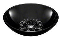 Умивальник круглий скляний верхній шар 71008 чорний
