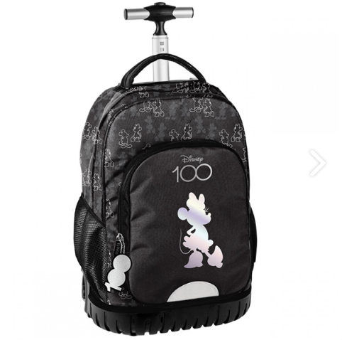 Рюкзак портфель шкільний на колесах з ручкою Paso Мінні Маус