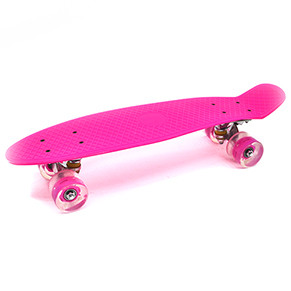 Скейтборд Пенні борд Maximus PENNY BOARD MAX зі світлом рожевий 56 см 5359