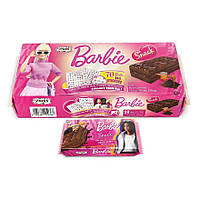 Пирожное+наклейки Barbie какао-мед, 10шт*25г (12 уп/ящ)
