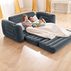 Надувний диван-трансформер 2в1 Intex 66552 (203х224х66 см), фото 3