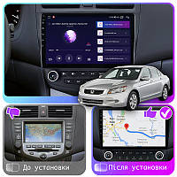 Al Штатная магнитола в машину для Honda Accord VII 2002-2006 экран 10" 4/64Gb CarPlay 4G Wi-Fi GPS Prime