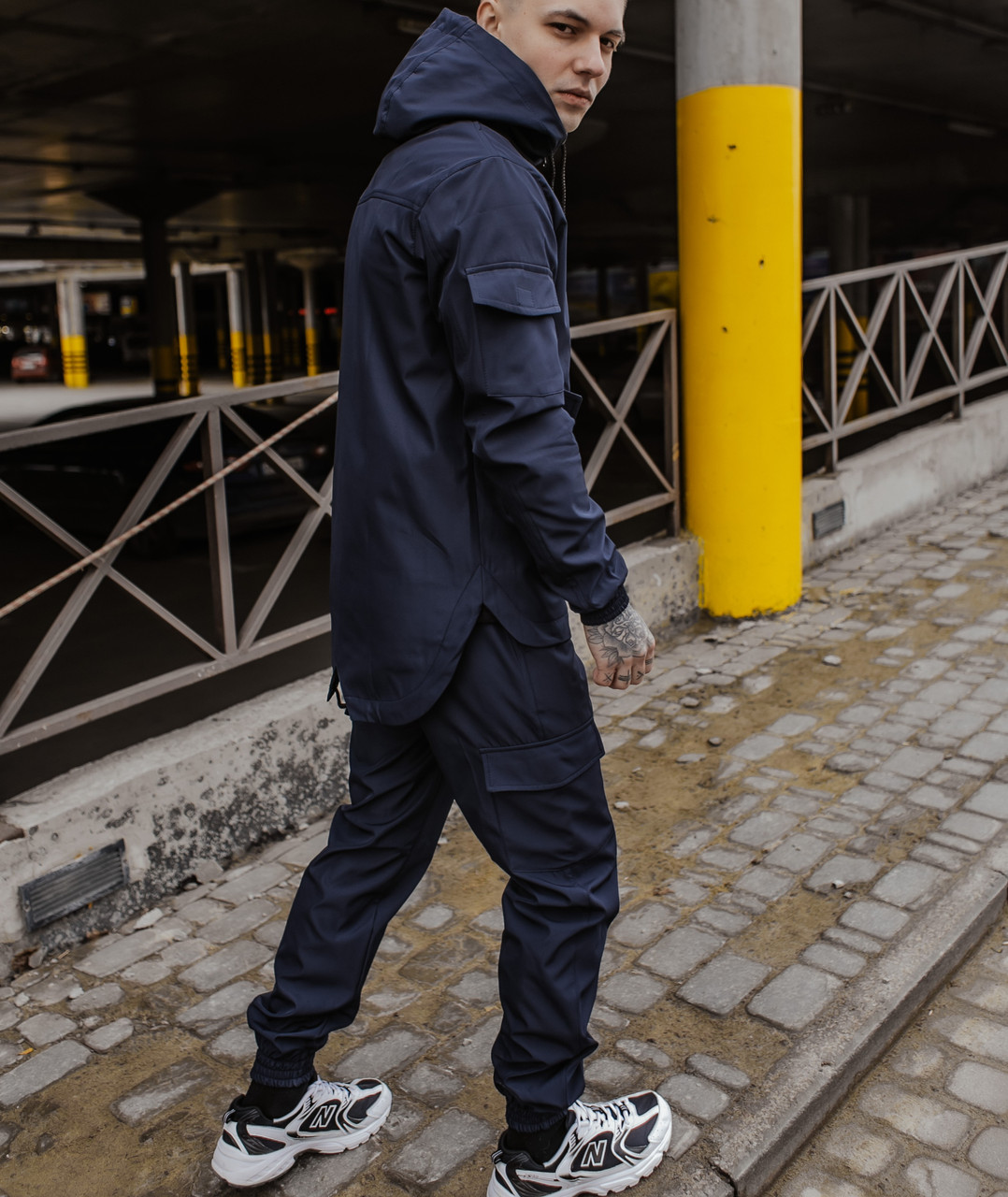 Спортивний костюм чоловічий Softshell Easy осінь-весна демісезонний водовідштовхуючий синій. Комплект чоловічий софт шел, фото 1