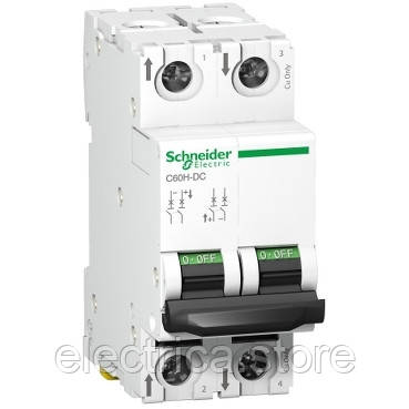 Автоматичний вимикач C60H-DC 2 полюси 4A =500В C A9N61524, фото 1