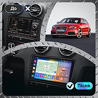 Al Штатная автомагнитола в машину для Audi S3 2 (8P) 2006-2008 экран 9" 2/32Gb CarPlay 4G Wi-Fi GPS Prime