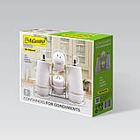 Набір банок для спецій і сипких продуктів 4 шт Maestro MR-20002-04S Набір ємностей на підставці з кераміки, фото 3