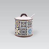 Цукорниця з ложкою керамічна Maestro MR-20005-09 Банка для сипких продуктів Банка для зберігання цукру, фото 2