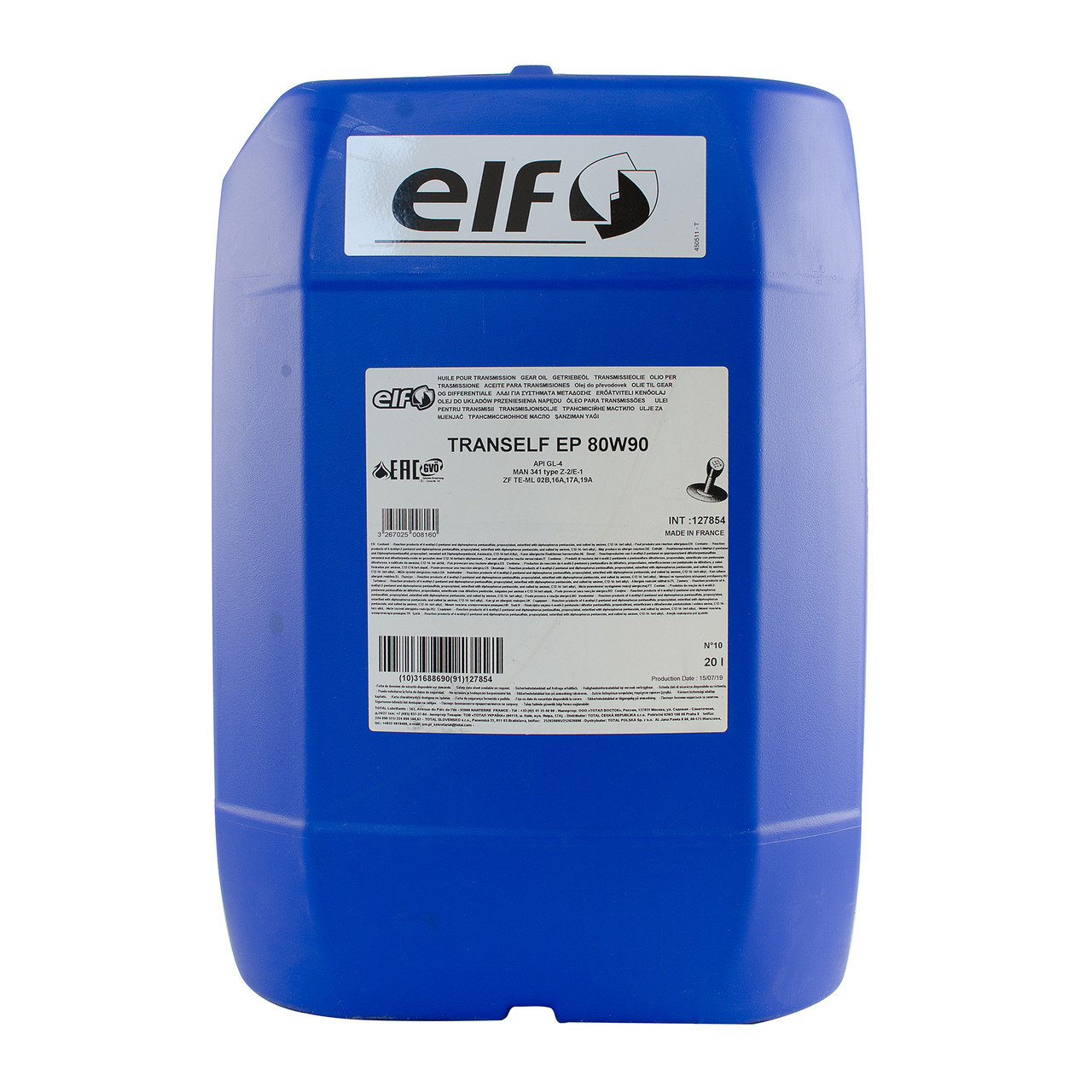 Трансмісійні оливи ELF TRANSELF EP 80W90 20L 20 127854