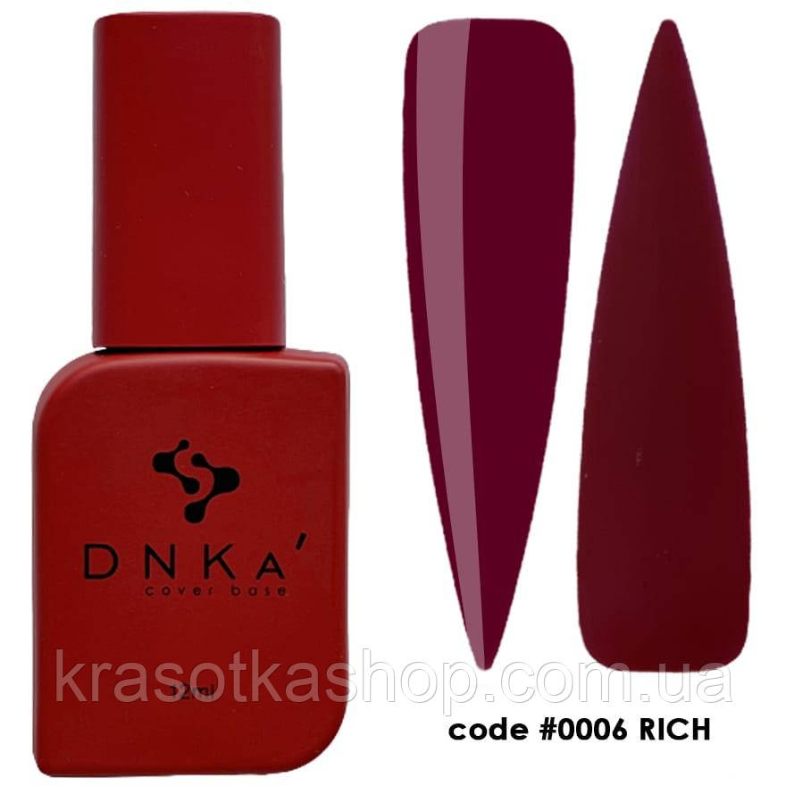 DNKa’ Cover Base №0006 Rich камуфлююча база для нігтів, 12 мл