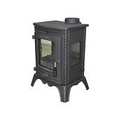 Печь на дровах чугунная FLAME STOVE FS-052 Minor Lux с стекляной дверькой и стенками