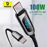 Кабель Baseus Type-C PD 100w Fast Charge (с дисплеем) Black