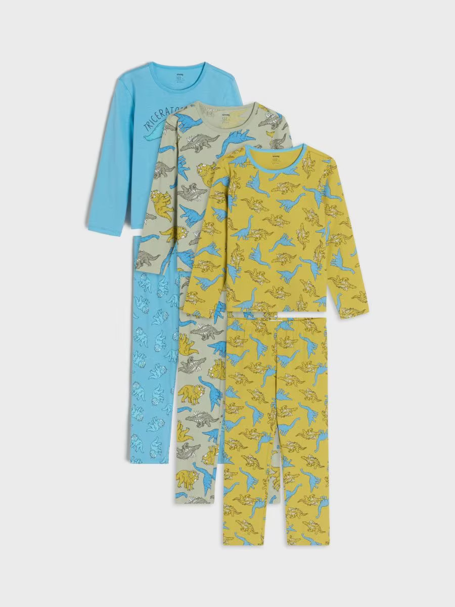 1 шт. 100% Бавовняна піжама розмір 128 р. Одяг із динозавром Домашній одяг для хлопчика.