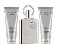 Набор Afnan Perfumes Supremacy Silver 100 мл парфюмированная вода, 100 мл геь для душа, 100 мл после бритья