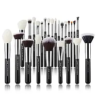 Полный набор кистей для макияжа (25 шт) Jessup beauty/Base Black-Silver