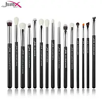 Набор кистей для макияжа глаз (15 шт) Jessup beauty/Base Black-Silver