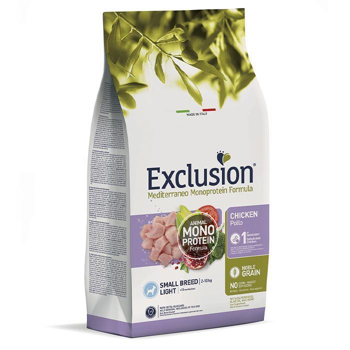 Сухий корм Exclusion Light Chicken Small Breed для дорослих собак маленьких порід 2 кг, фото 1