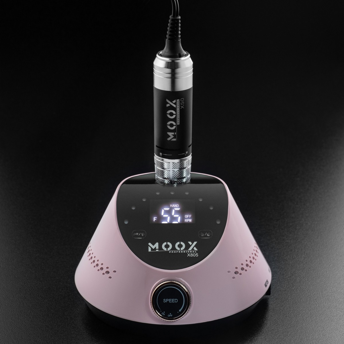 Фрезер для манікюру та педикюру MOOX X 805 55 000 об/хв 80 W Рожевий, фото 1