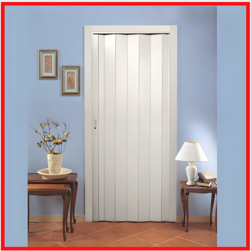 Двері гармошка глуха нестандарт - колір білий ясен. Нестандартні розміри. Ширина 120см., фото 1