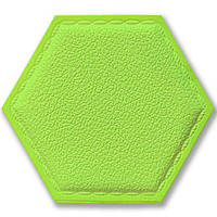 Самоклеющаяся 3D (3д) Панель Декоративная Шестиугольник 200*230*8мм под Зеленую Кожу
