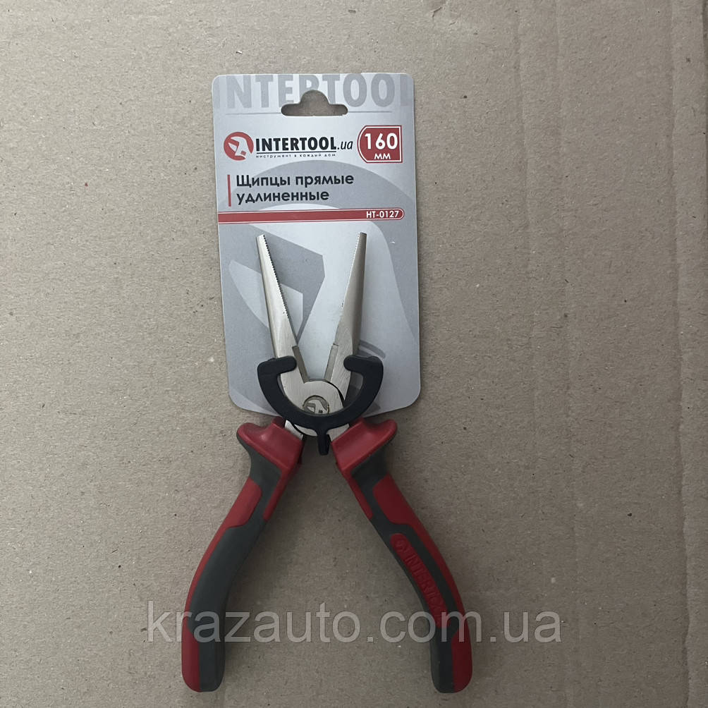 Щипці подовжені прямі 160 мм. INTERTOOL HT-0127, фото 1