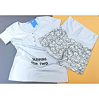 Піжама для вагітних та годуючих шортики та футболка на кнопках Мамин будинок 42 S-M